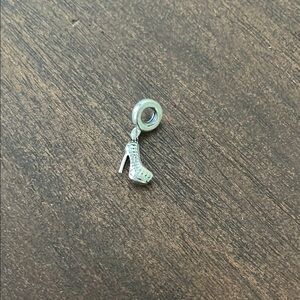 Silver High Heel Shoe Charm